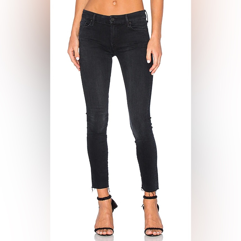 Mother High Waisted Looker Ankle Fray Jeans